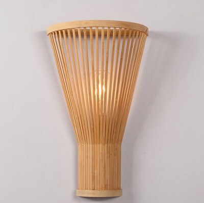 Living Room Lamp Wall Lamp Simple Bamboo Creative Hand-woven