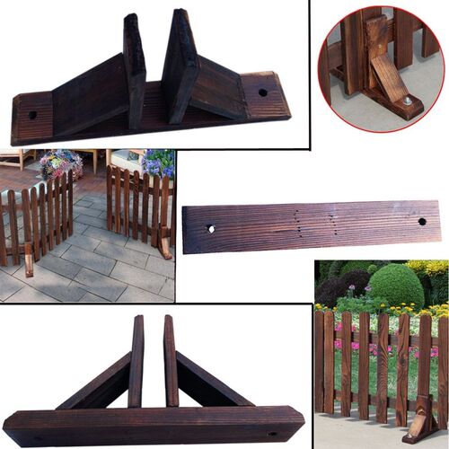 Outdoor patio Decorative Garden Fence Base - Wood - se for c