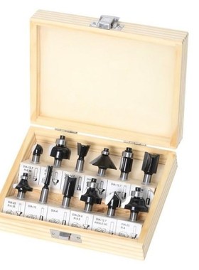12Pcs 8mm Shank Router Bit Set Trimming Straight Corner Bead