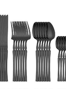 Western Food Hotel Dinner 24-piece Titanium Plated Flat