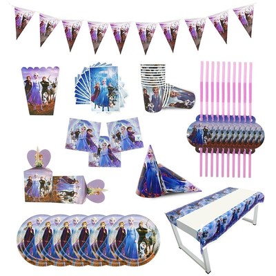 Elsa Anna Frozen 2 Party Supplies Paper Cup Plates