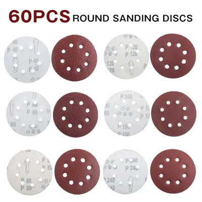 Newest 60Pcs Sanding Discs Sandpaper Sand Sheets Grit 840-24