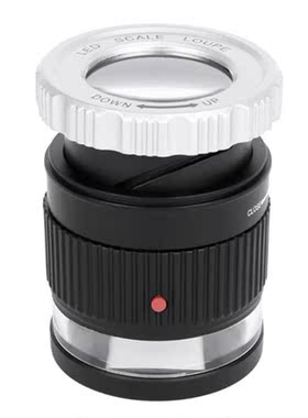 30X Magnification Cylindrical Scale Optical Glass Lens Focus