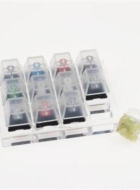 12 Cherry MX Switches Keyboard Tester Kit Clear Keycaps Samp