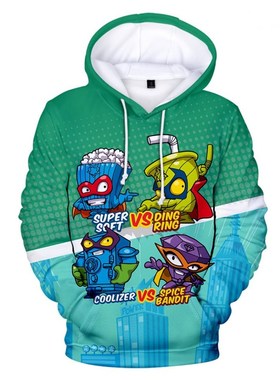 Harajuku Kid's 3D Hoodies Cute Super Zings Men/Women Aut