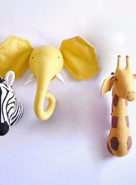 3D Animal Head Wall Cute Stuffed Wall Hanging Toys Kids