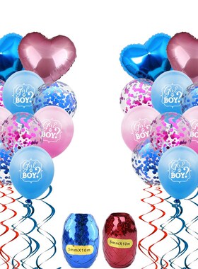 22pcs set of gender revealing boy or girl birthday party