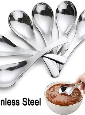 3 Size Stainless Steel Soup Spoon Home Kitchen Deepening