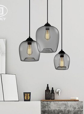 Loft Edison Colorful Glass Droplight Cafe Bar Pendant Lamp R