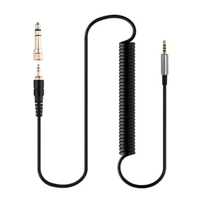 Coiled Cable 2.5 to 3.5 Spring Cord w/ 6.35mm Adapter for y5