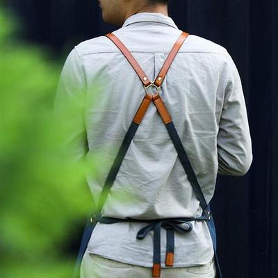 1Pc Cowboy Apron Barista Milk Tea Barber Shop Painting Oil W