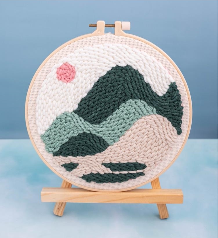 俄罗斯戳戳绣diy材料包戳戳秀墩绣手工自绣毛线刺绣乐墩绣搓搓绣