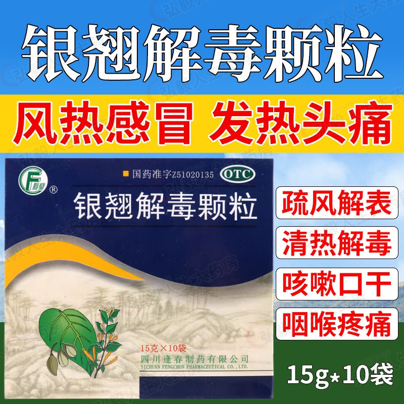 逢春 银翘解毒颗粒 清热解毒风热感冒发热头痛咳嗽口干喉咙疼痛