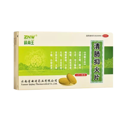 【镇南王】清肺抑火片0.6g*24片/盒咽喉肿痛牙齿疼痛肺热咳嗽咳嗽