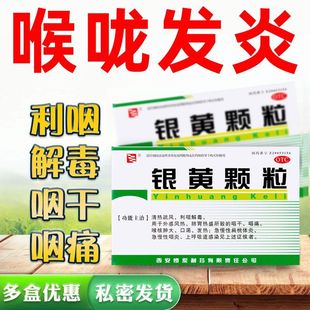正品 10袋清热解毒急慢性咽喉扁桃体发炎感冒yp 博爱银黄颗粒4g