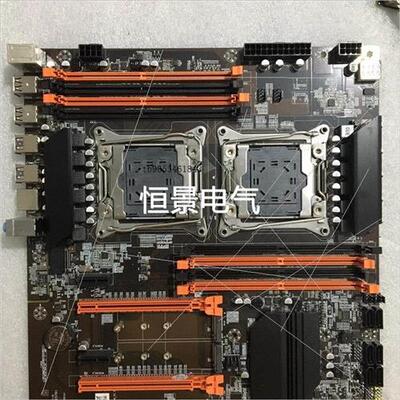 议价10个科脑精粤x99 双路d4豪华大阪,主板完好,包点亮配件议价