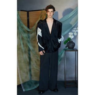 介尺JIECHI「浮生未歇」新中式 盘扣休闲宽松西服外套男高级感小众