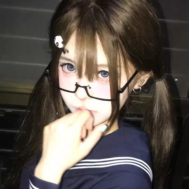 萝莉可爱半框装饰眼镜框