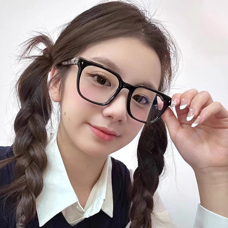 明星同款大框黑框防蓝光眼镜架女时尚透明镜框眼镜近视专业配镜