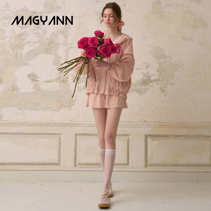 【花苞少女】Magyann设计师原创2025夏休闲松紧腰抽绳木耳边短裙,女装/女士精品,半身裙,淘宝优惠券,粉丝福利购,淘宝优惠卷