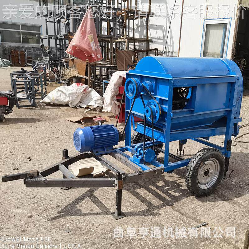 四豆轮轴动谷物脱粒机传 家用款拖车蚕脱粒PEP机 90型燕麦脱粒机