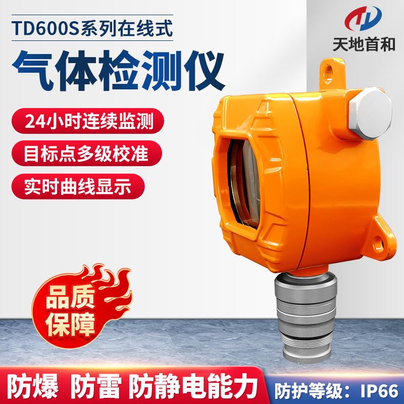 在线式磷化氢检测仪TD600S-PH3 气体残留浓度泄漏探测器 彩屏显示