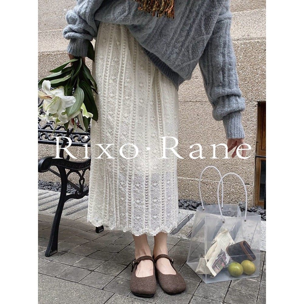 法国Rixo Rane百搭推荐⭐法式蕾丝加绒半身裙高腰a字包臀长裙,女装/女士精品,大码半身裙,淘宝优惠券,粉丝福利购,淘宝优惠卷