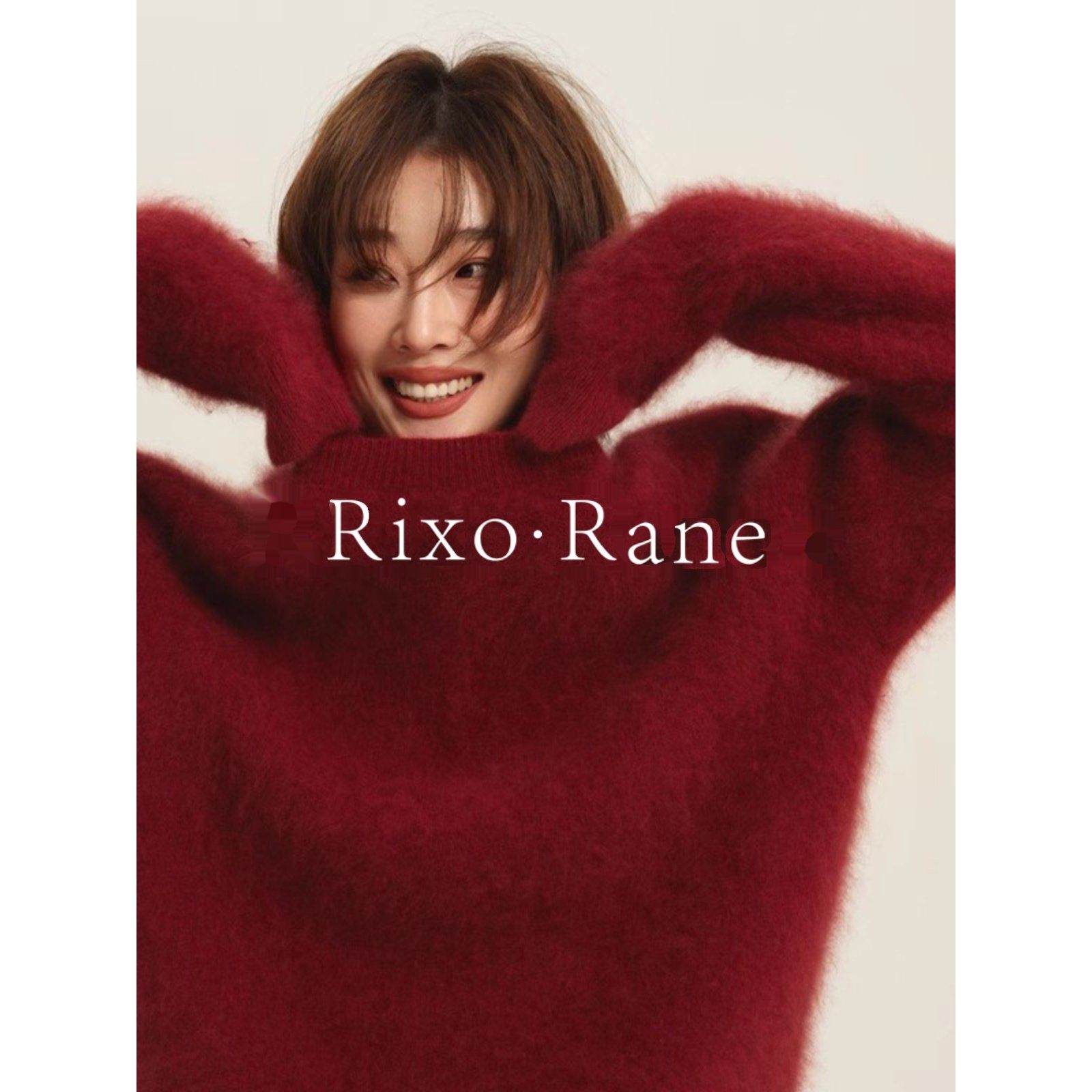 法国Rixo Rane 法式温柔风圣诞红色水貂绒套头毛衣内搭圆领针织衫,女装/女士精品,大码内搭,淘宝优惠券,粉丝福利购,淘宝优惠卷
