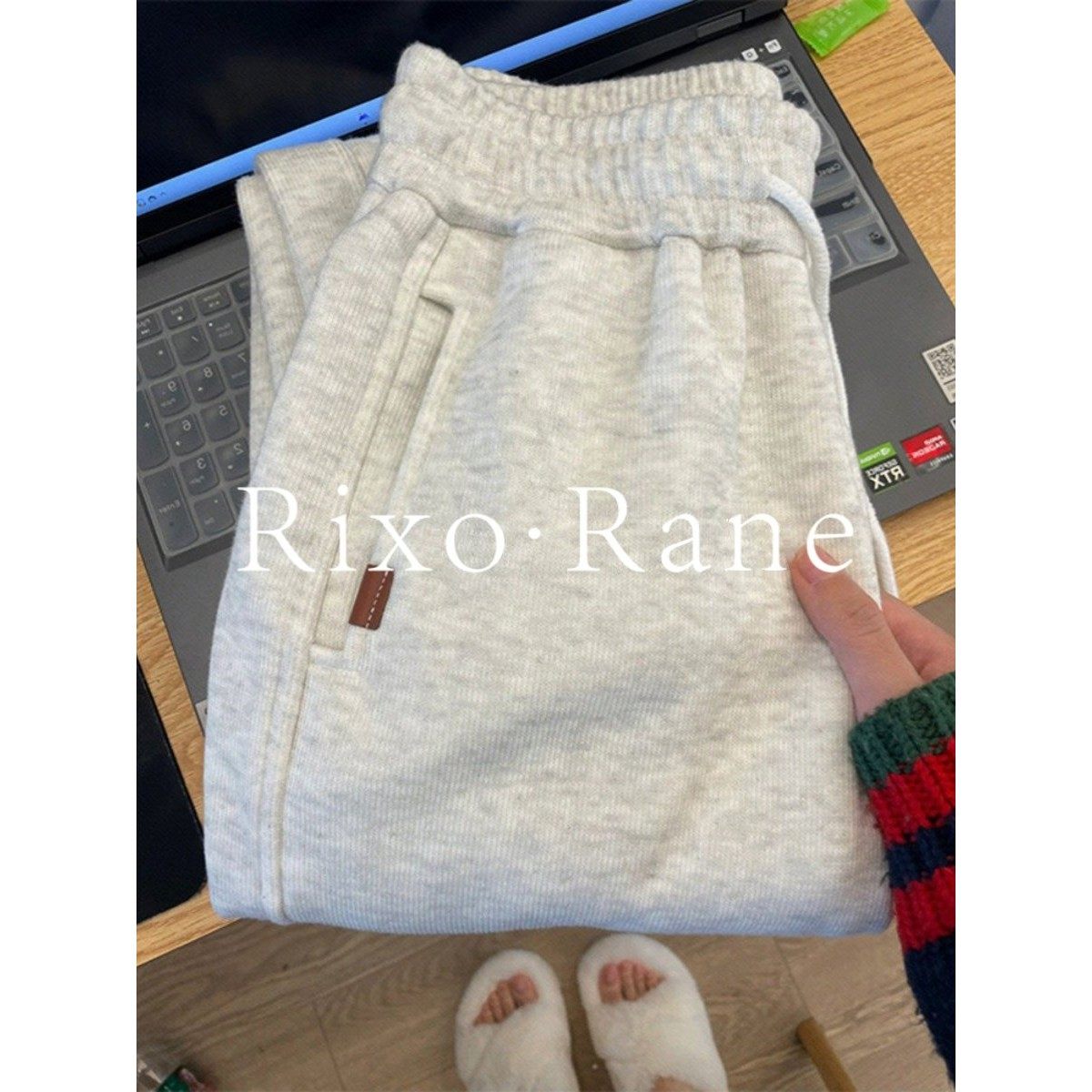 法国Rixo Rane 灰色加绒加厚束脚卫裤女宽松阔腿休闲哈伦运动裤子,女装/女士精品,大码裤装,淘宝优惠券,粉丝福利购,淘宝优惠卷