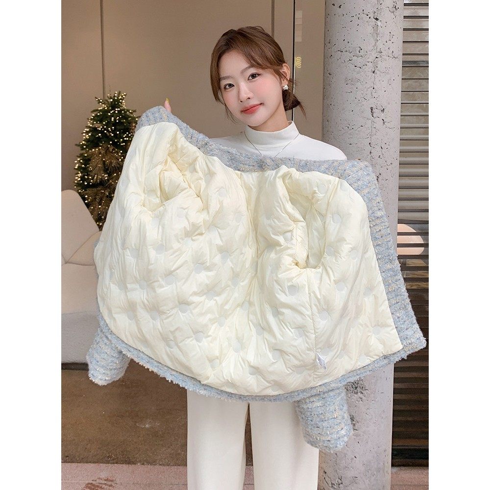 高级感时尚羽绒内胆毛呢外套女2025冬季新款气质小香风粗花呢上衣,女装/女士精品,短外套,淘宝优惠券,粉丝福利购,淘宝优惠卷