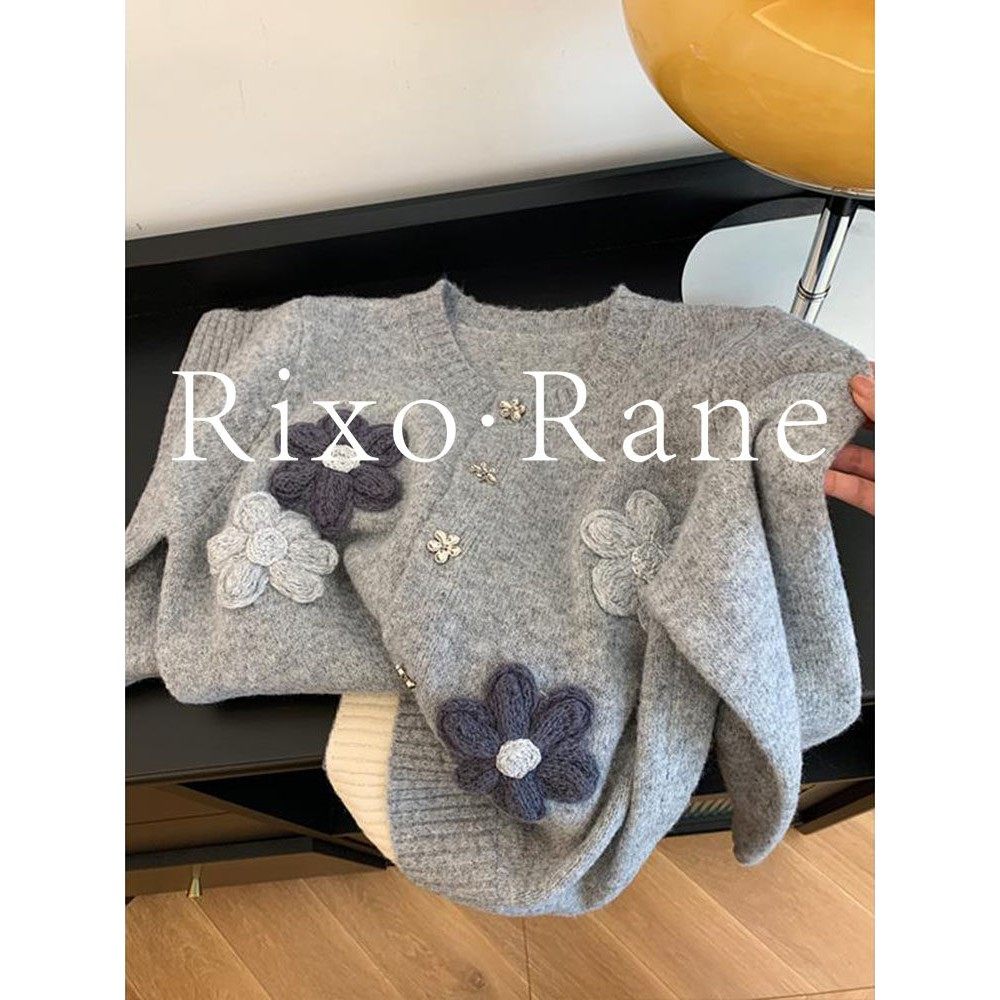法国Rixo Rane 释放浪漫⭐法式刺绣花朵毛衣气质小个子短款开衫女,女装/女士精品,大码内搭,淘宝优惠券,粉丝福利购,淘宝优惠卷
