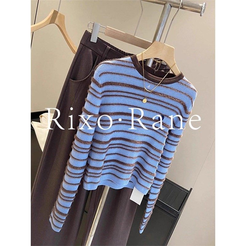 法国Rixo Rane 高级感条纹正肩羊毛针织衫毛衣女春秋内搭修身上衣,女装/女士精品,大码内搭,淘宝优惠券,粉丝福利购,淘宝优惠卷