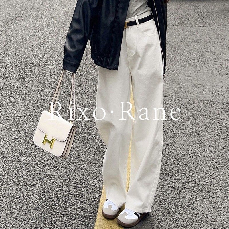 法国Rixo Rane 重磅推荐⭐白色高腰直筒牛仔裤女垂感显瘦阔腿裤子,女装/女士精品,大码裤装,淘宝优惠券,粉丝福利购,淘宝优惠卷