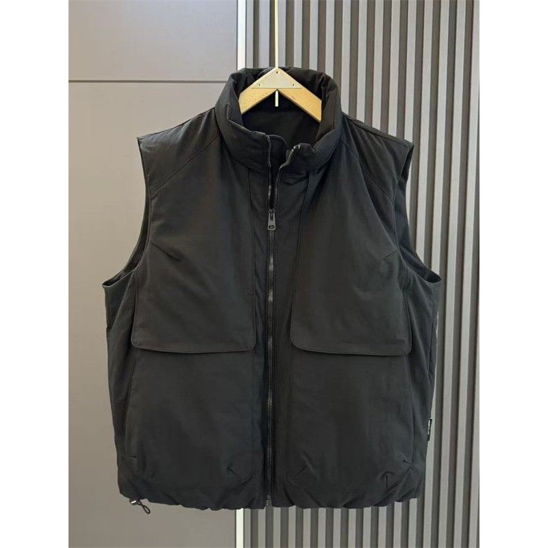 代购工装白鸭绒加厚马甲男士冬季外穿羽绒背心青年纯色坎肩休闲宽,男装,羽绒马甲,淘宝优惠券,粉丝福利购,淘宝优惠卷