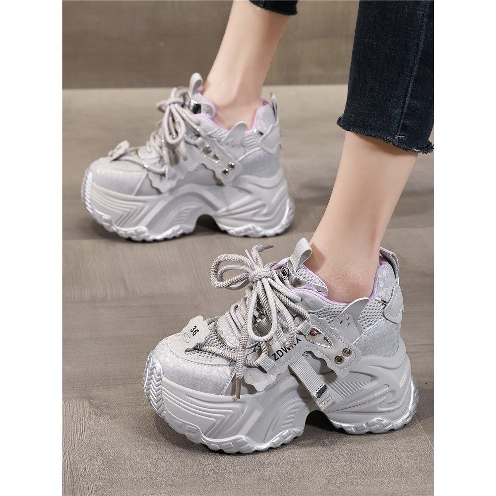 ZFCQ香港小个子内增高老爹鞋女款真皮2025秋新款高跟8cm厚底休闲,女鞋,老爹鞋,淘宝优惠券,粉丝福利购,淘宝优惠卷