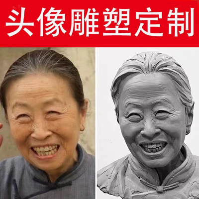 铸铜玻璃钢真人肖像名人雕塑