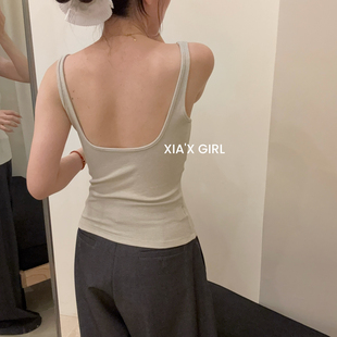 XIA夏夏-吊带背心内衣女性感内搭外穿带胸垫修身美背内衣HS79336