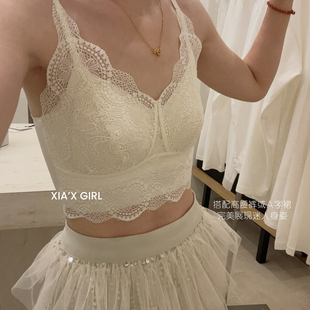 XIA夏夏-带一体杯性感舒适透气打底短款背心抹胸美背内衣HS37249