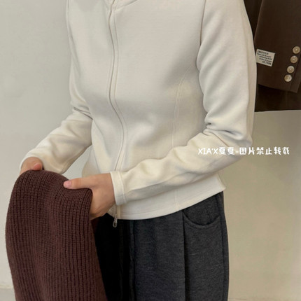 XIA夏夏-温显瘦修身双头拉链轻便内搭单穿立领小外短外套HS660MY
