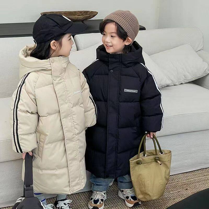 儿童羽绒棉服加厚童装中长款男孩外套棉衣女新款冬季宝宝棉袄反季
