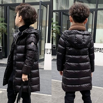 男童羽绒服2025新款冬季中长款加厚外套男孩中大童韩版轻薄保暖服