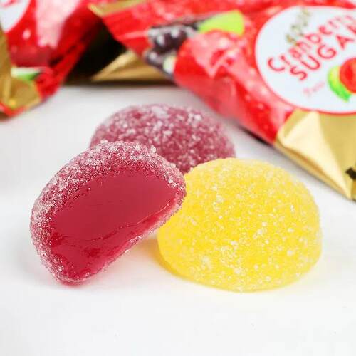 Ococo蔓莓味软糖批糖酸糖散装越喜糖婚糖发橡皮QIR糖圣诞节果小零