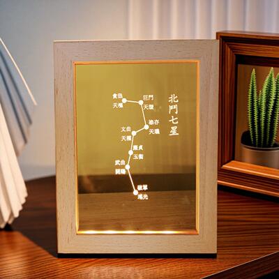 北斗七星法奇门北斗符南斗六星魁星五岳摆件夜灯精雕USBLED桌面灯