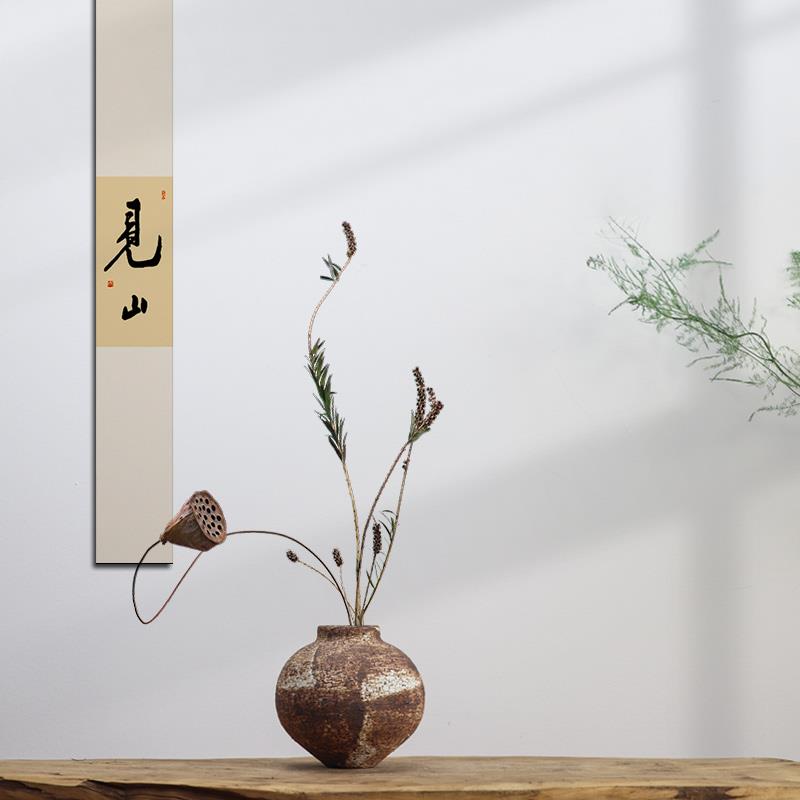 干树枝梅花干花高级感小花瓶禅意装饰摆件插花束天然客厅桌面侘寂