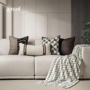 沙发靠枕客厅2025新款靠枕轻奢高级感皮革沙发客厅抱枕高端靠垫