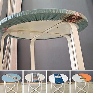 小圆桌套PVC防水免洗圆形饭桌布 全包边茶几垫桌布松紧带圆几套子