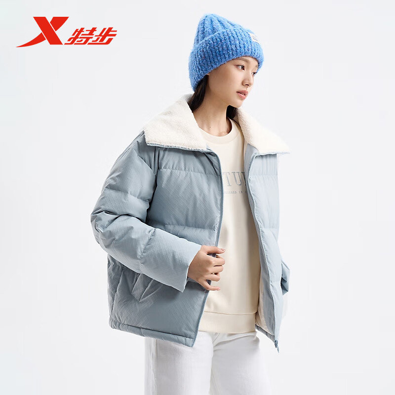 羽绒服女子冬季特步保暖