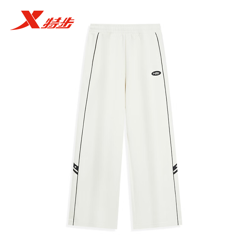 特步针织长裤女2025秋季新品直筒宽松平口休闲运动裤975328630190,运动服/休闲服装,运动长裤,淘宝优惠券,粉丝福利购,淘宝优惠卷