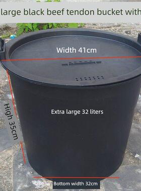 10个装带盖诱蜂桶32升黑色特大号诱蜂桶连盖子一整套养蜂桶牛筋桶