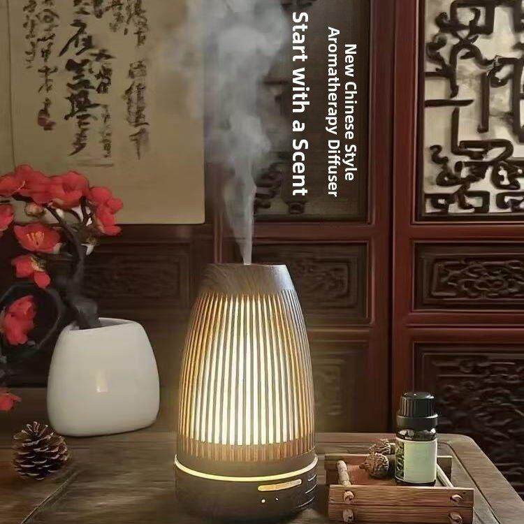 超声波木纹香薰机茶吧酒店家庭卧室香薰灯自动香薰美容香薰加湿器